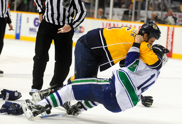 NHL 2012 - Feb. 21 - Vancouver Canucks at Nashville Predators
