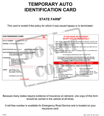 Temp ID Card, Electronic TN